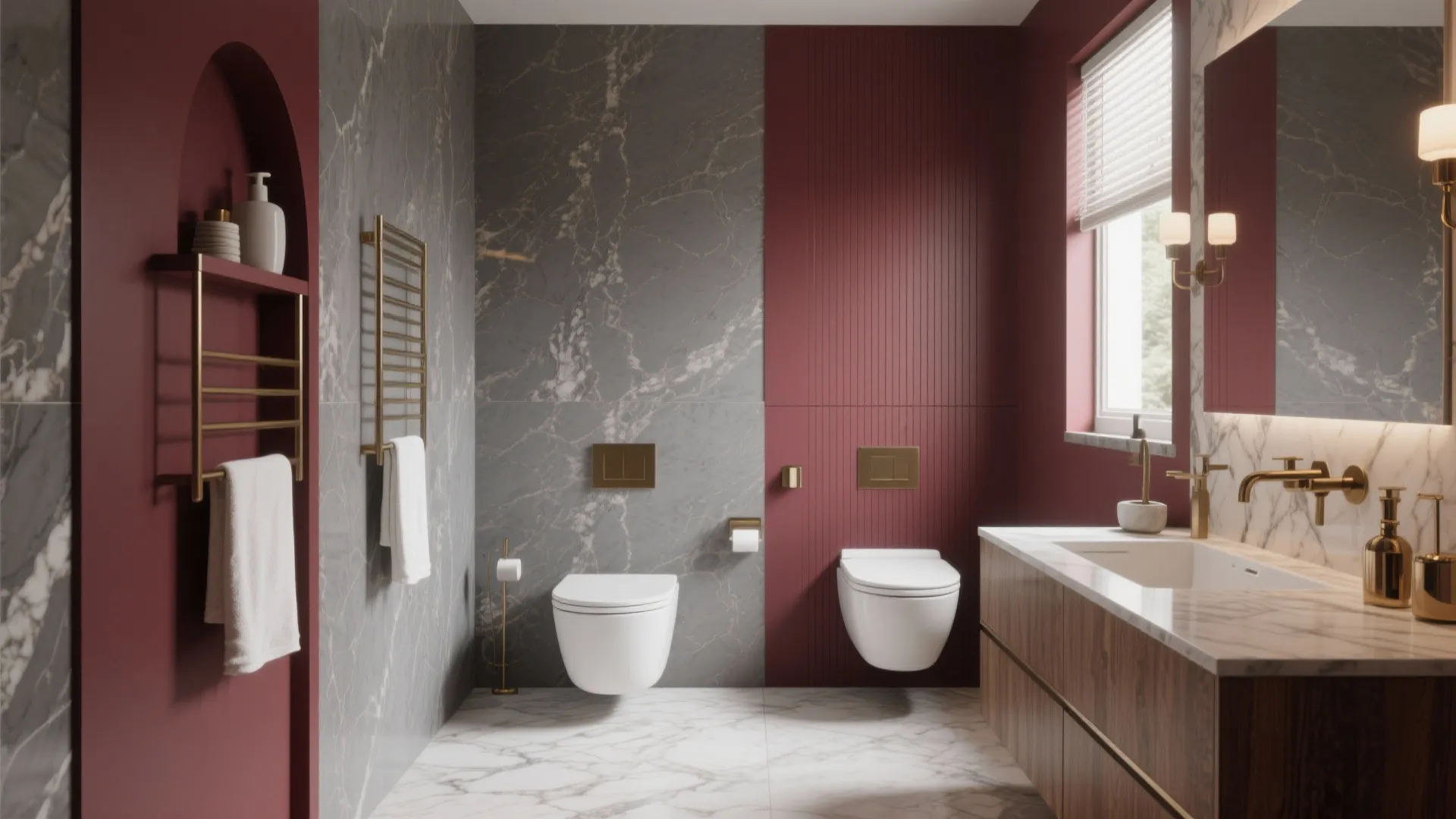 10 Burgundy & Grey Bathroom Ideas: Elegant & Modern Burgundy and Grey Bathroom Designs for Any Space