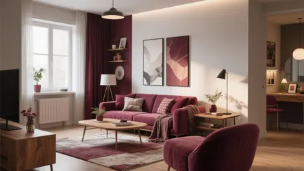 10 Burgundy Living Room Ideas