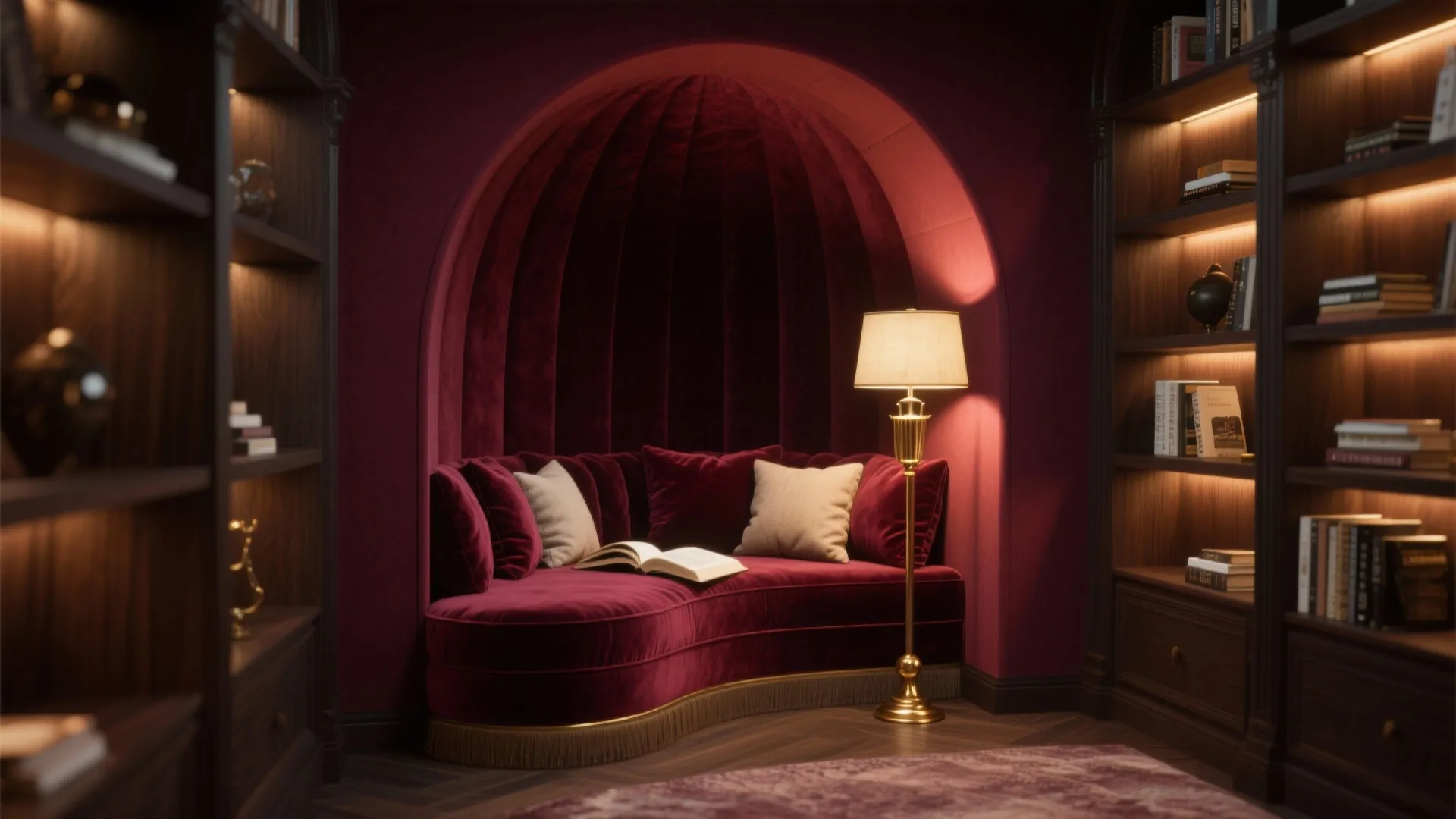 6. Moody Burgundy Corners