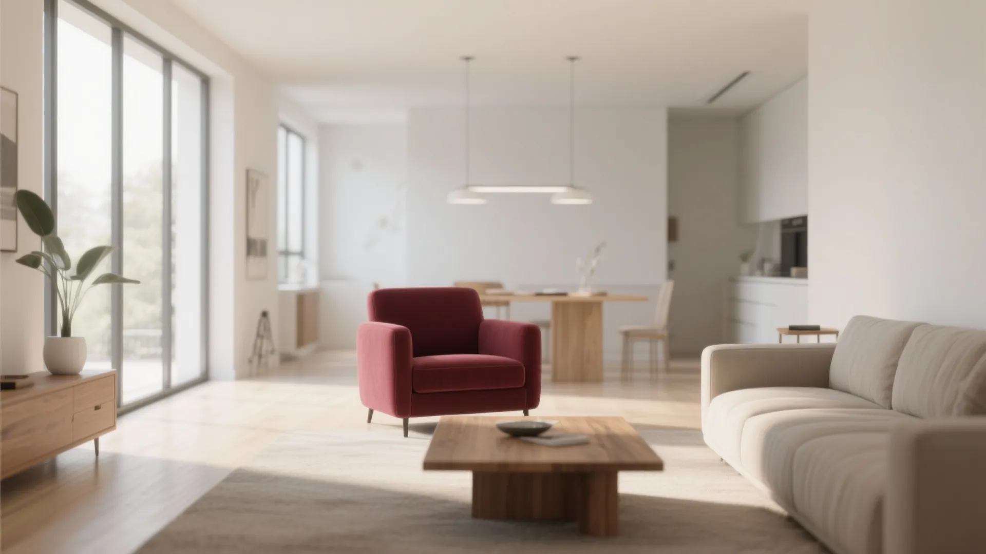 8. Burgundy Statement Chair