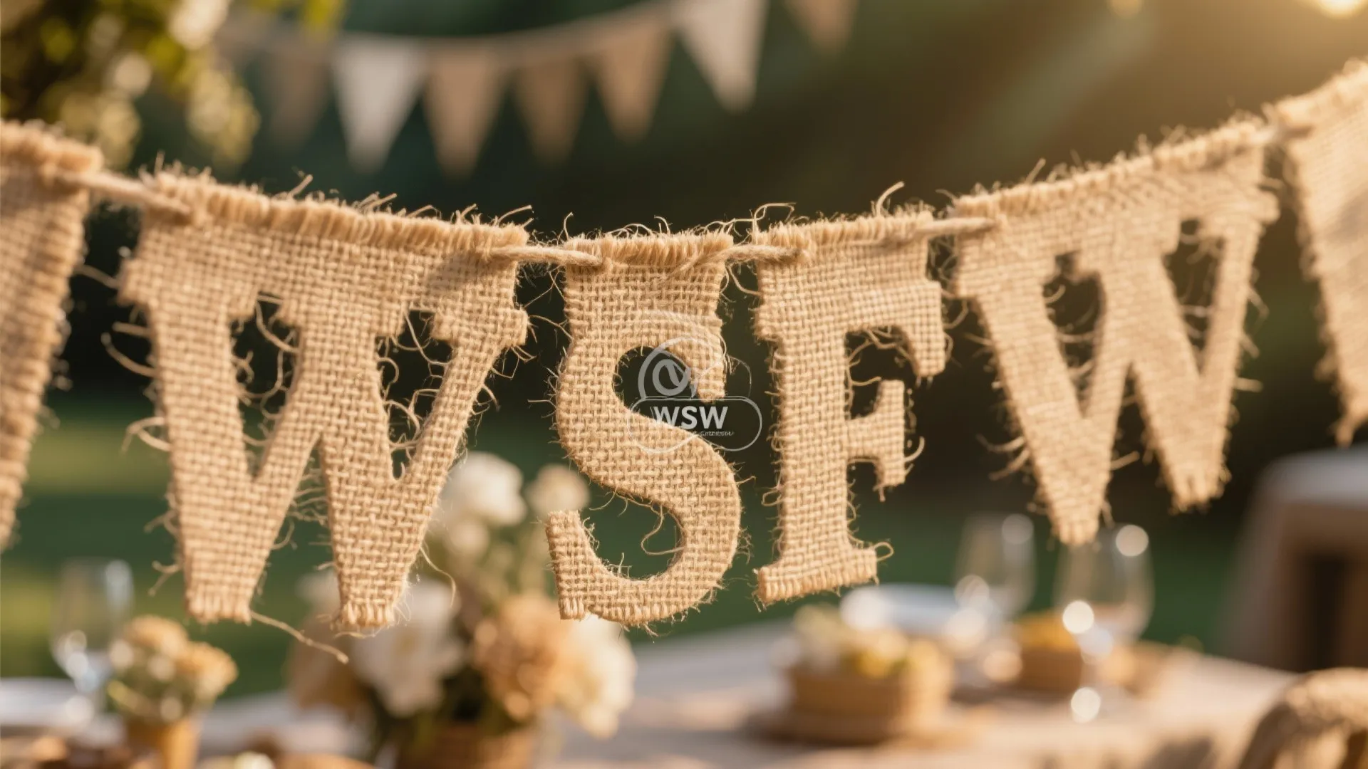 6. Rustic Burlap Letters