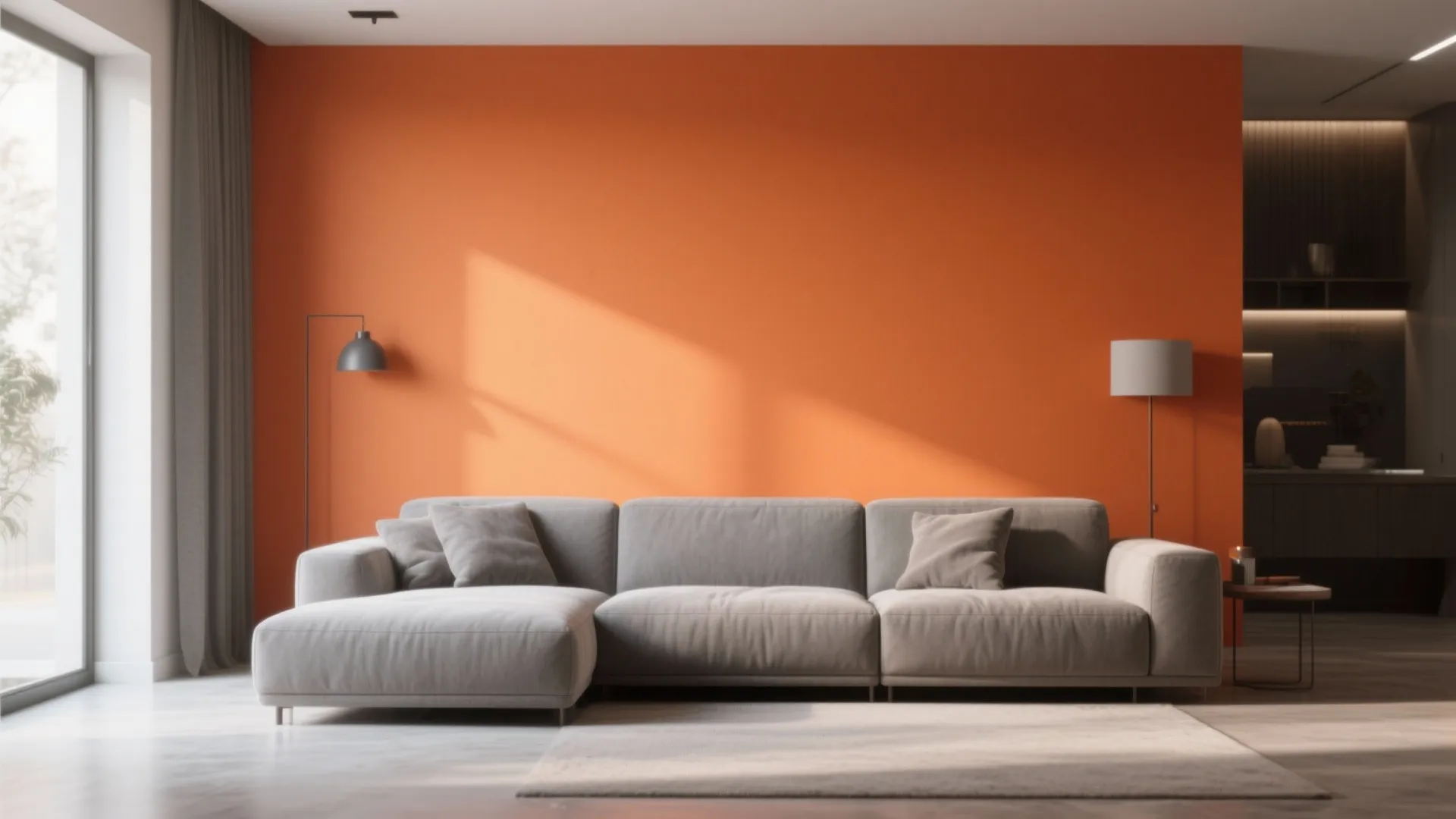 Burnt Orange Accent Wall