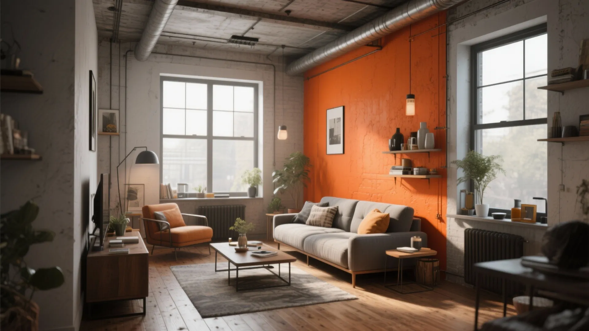 Burnt Orange Accent Wall