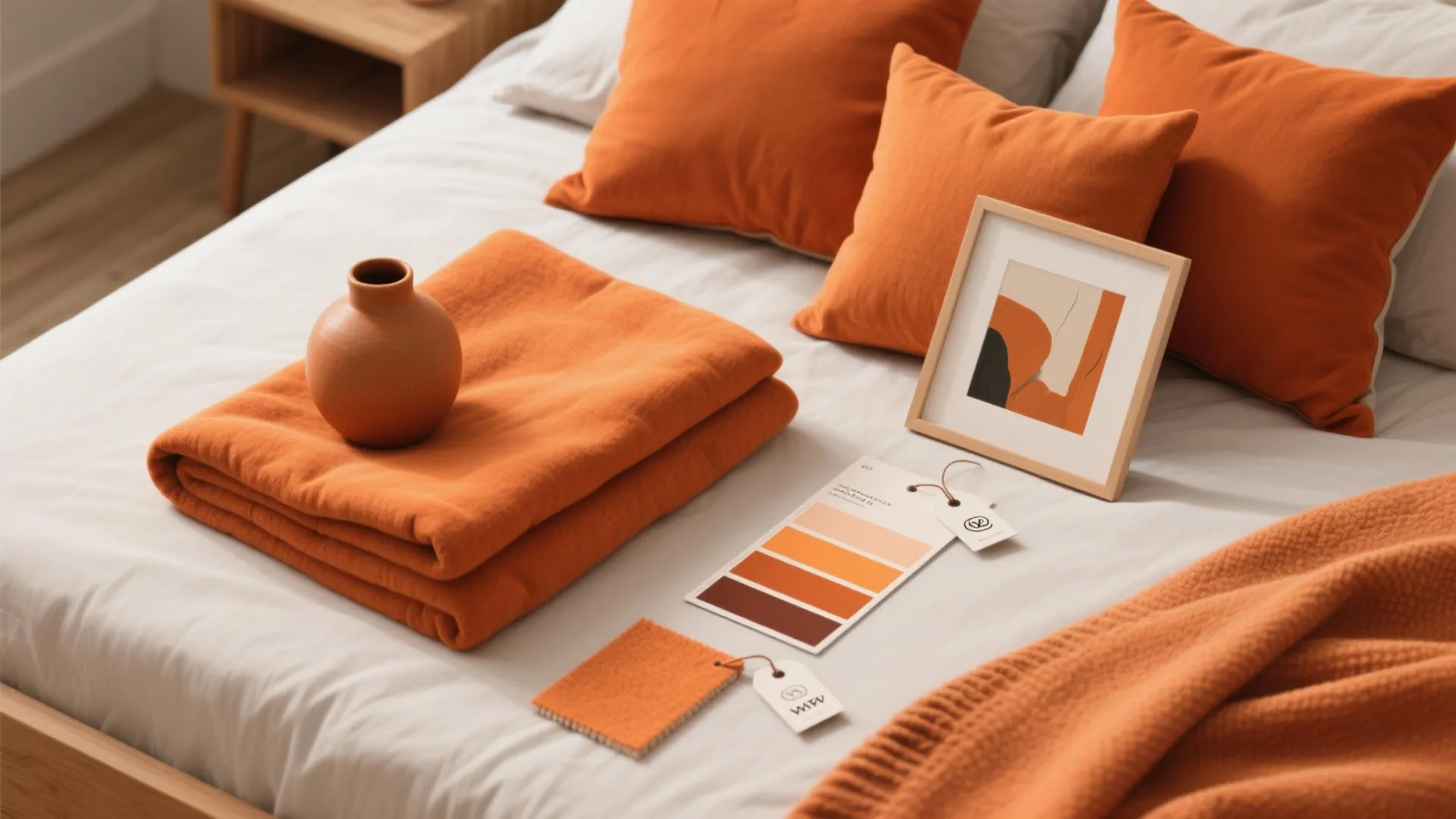 3. Accent with Burnt Orange Accessories