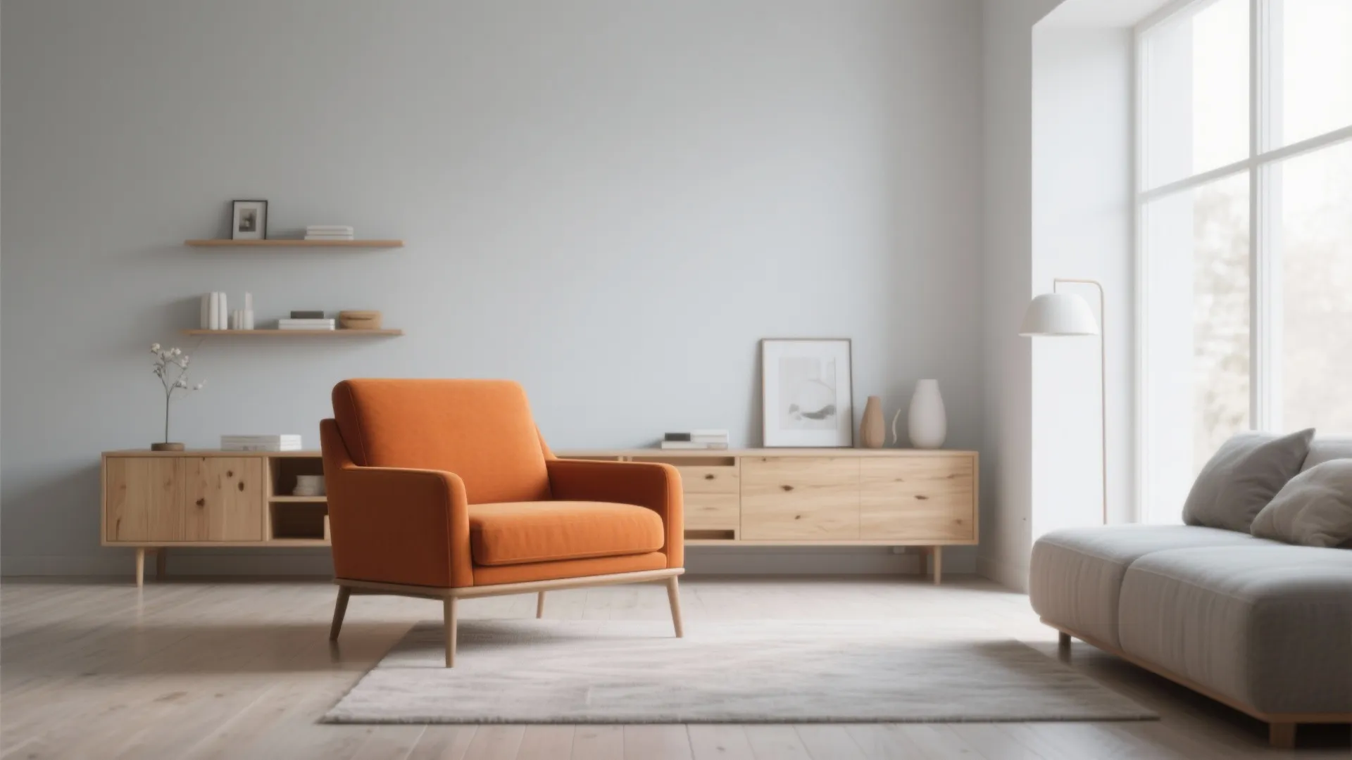 Burnt Orange Armchair as a Statement Piece