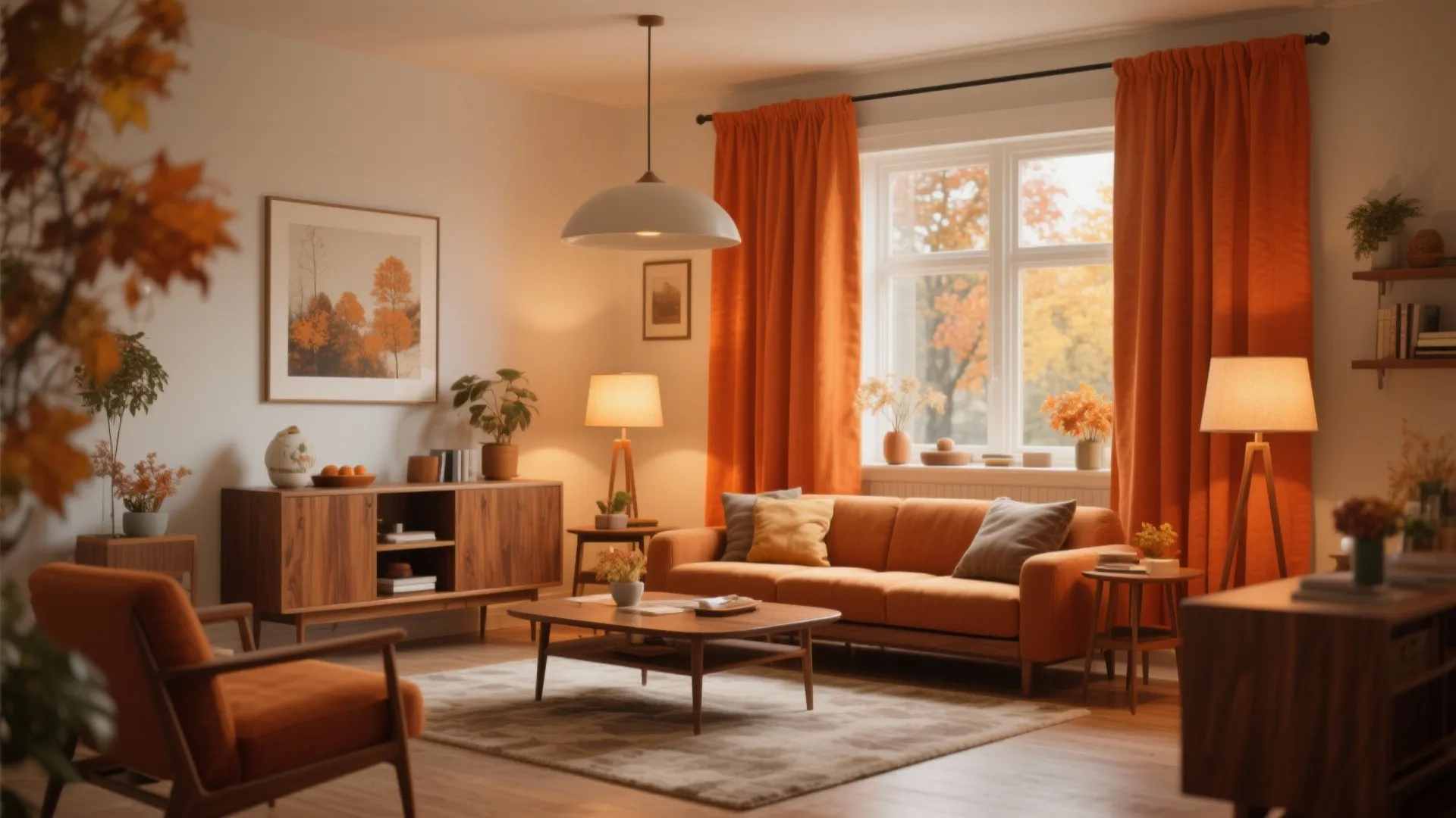 4. Burnt Orange Cotton Panels