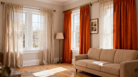 Burnt Orange Curtains: 5 Living Room Ideas