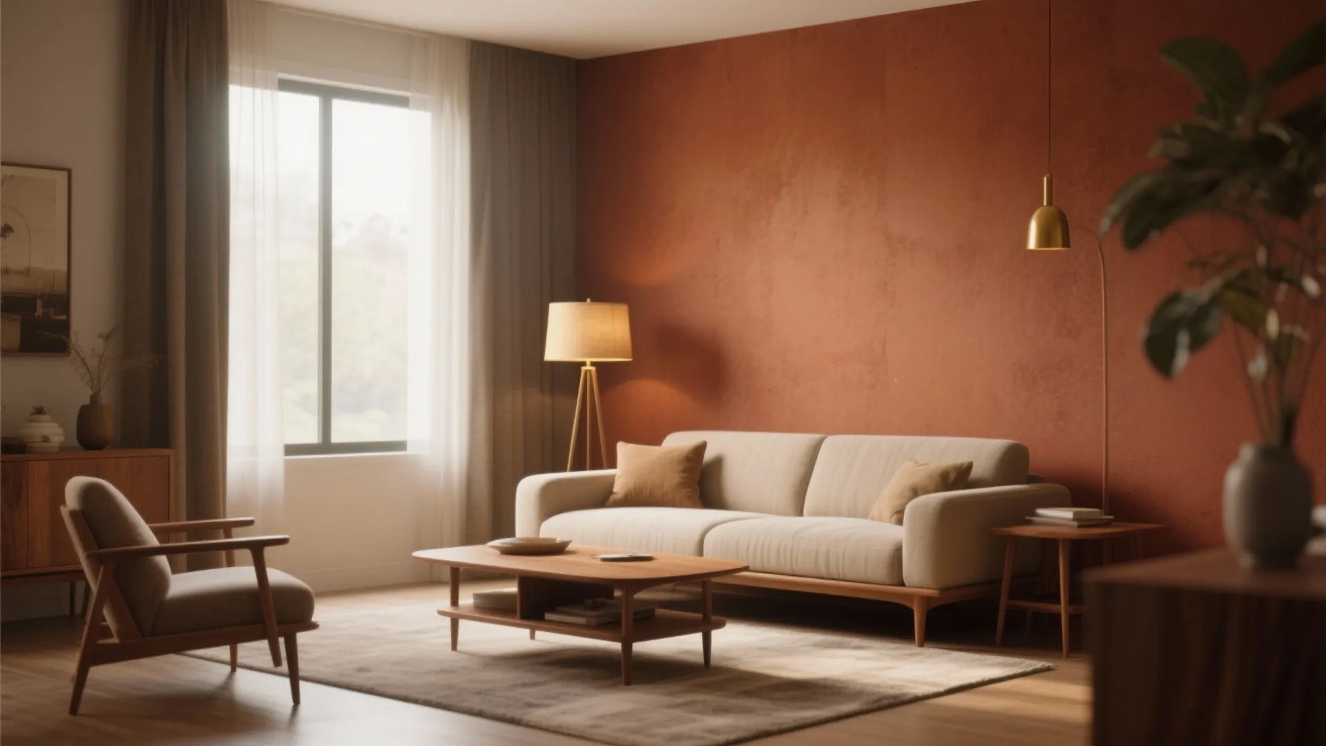8. Burnt Sienna Accent Wall