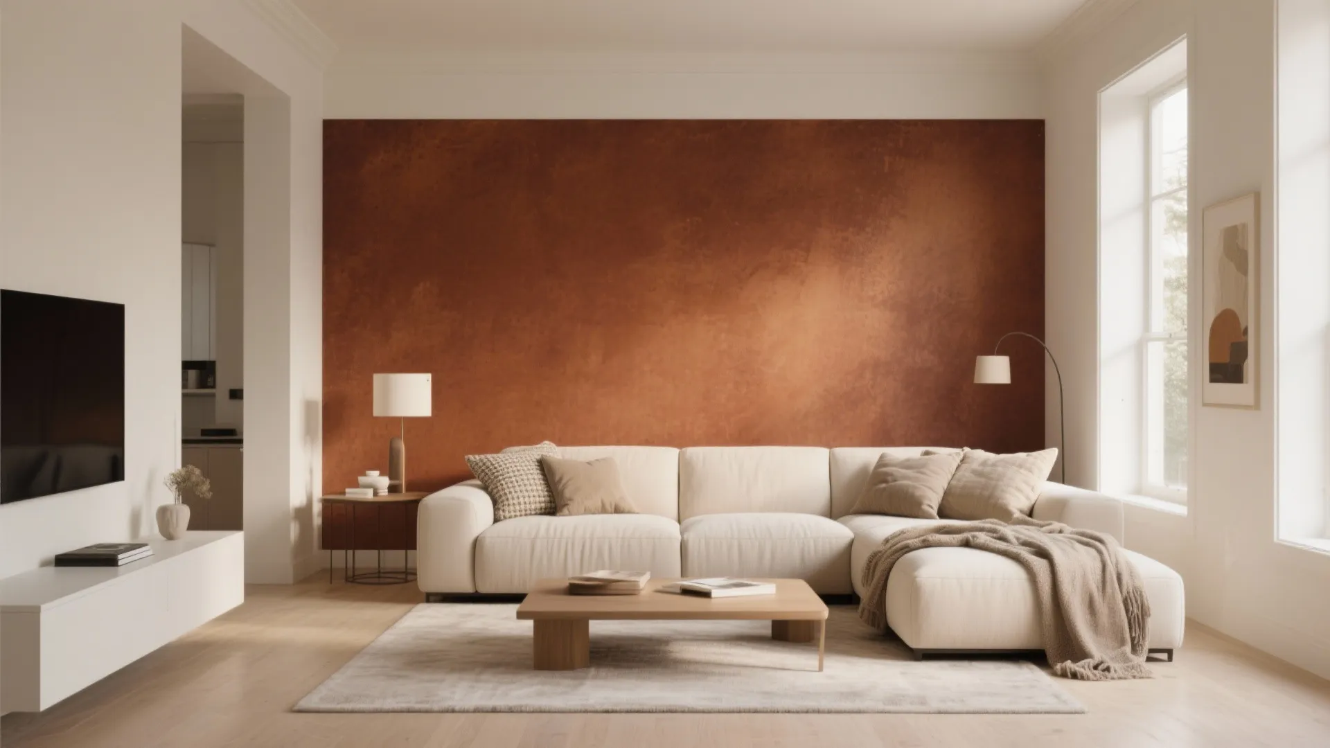 3. Burnt Sienna Feature Wall