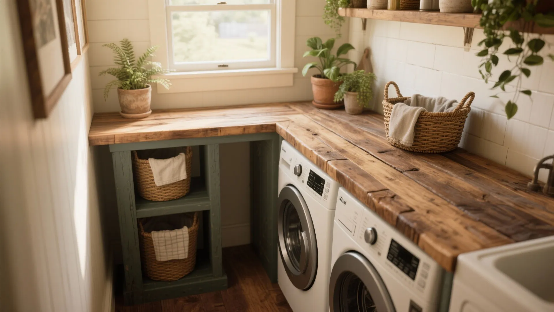 2. Butcher Block for Warmth and Workability