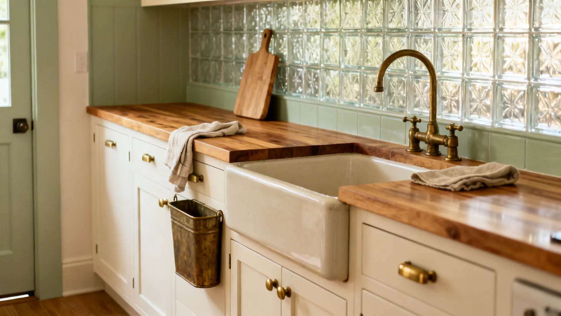 Butcher block and warm metals