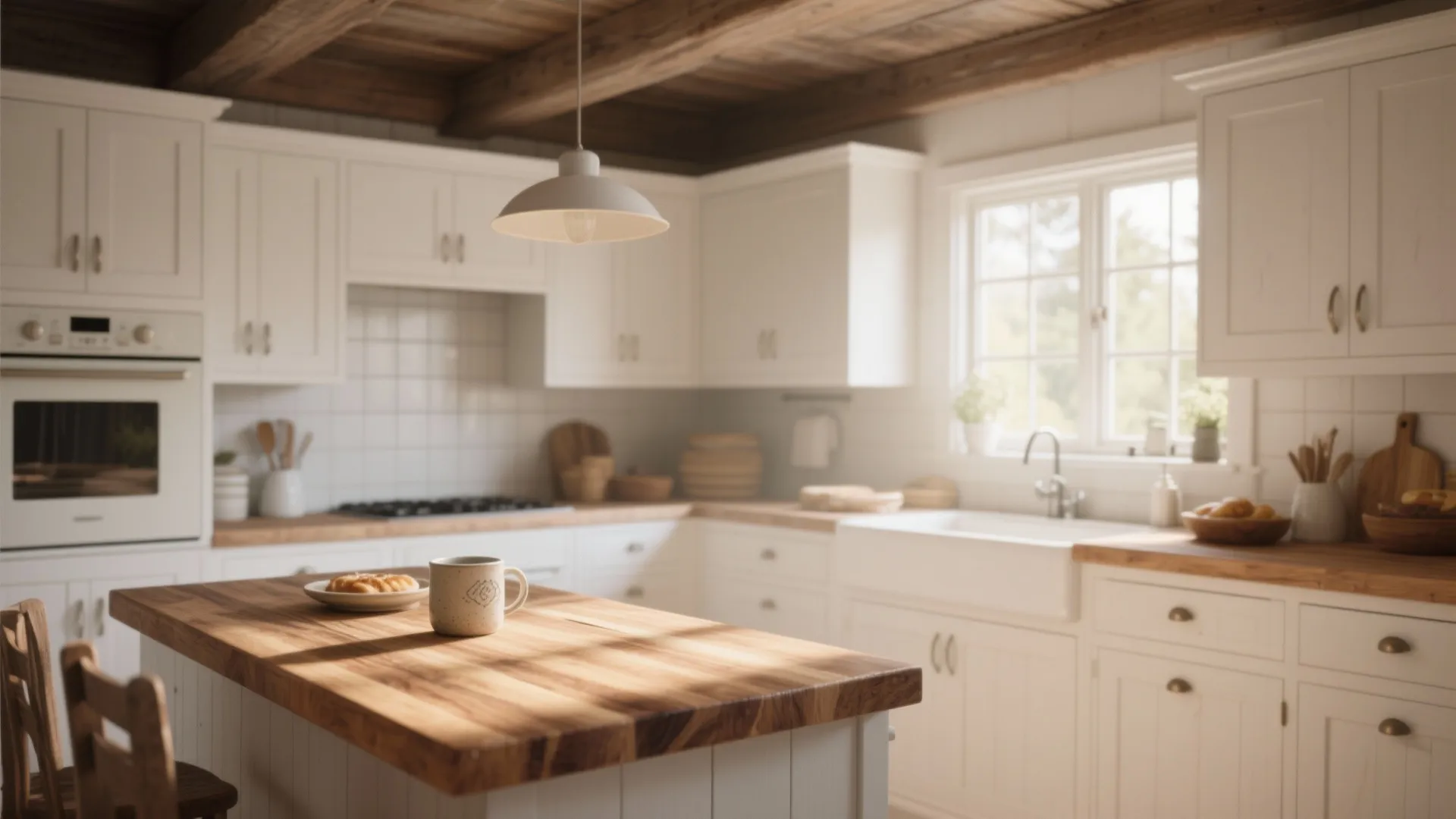 2. Warm Butcher Block for a Cozy Touch