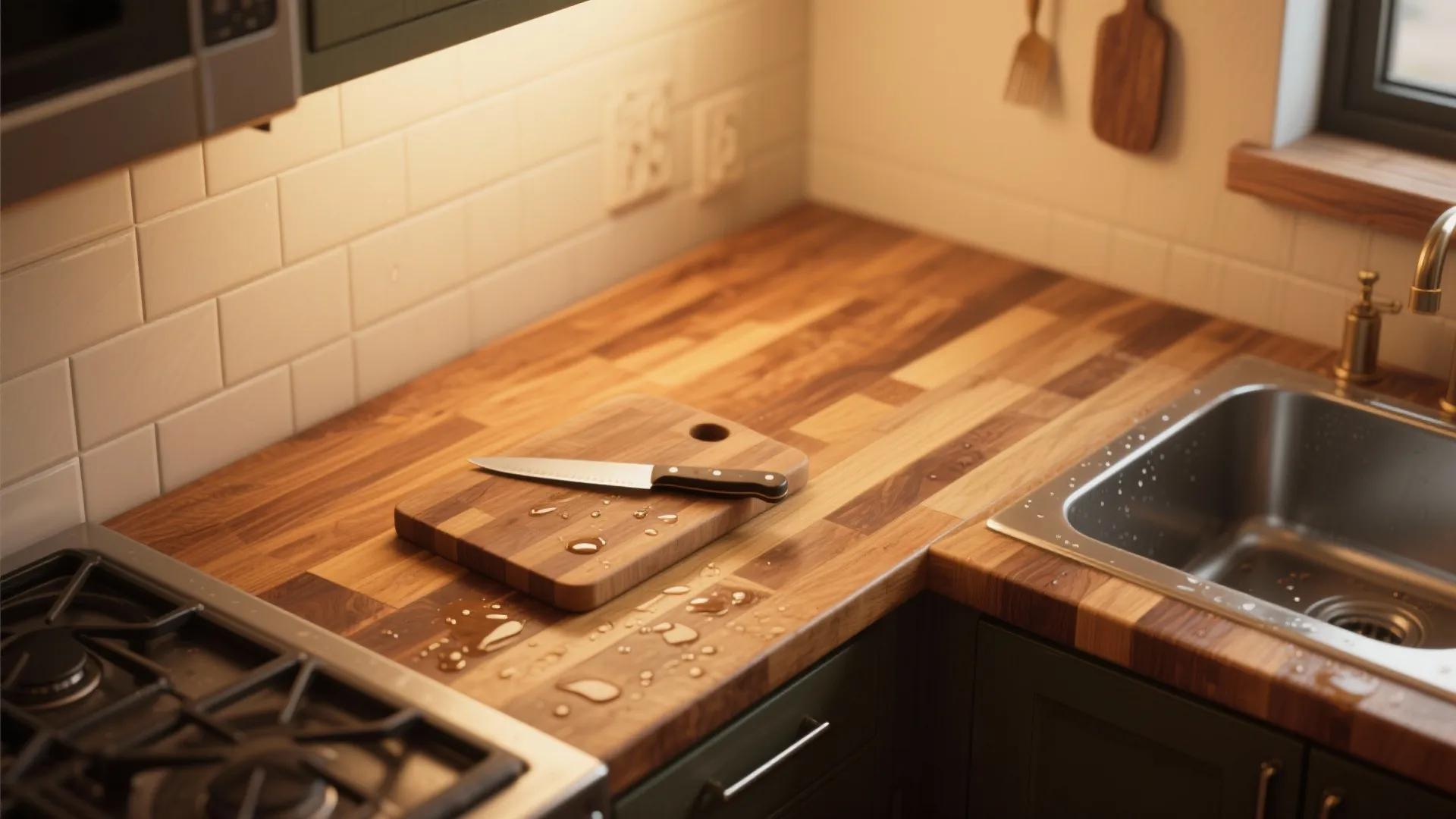 2. Butcher Block for Warmth and Repairability