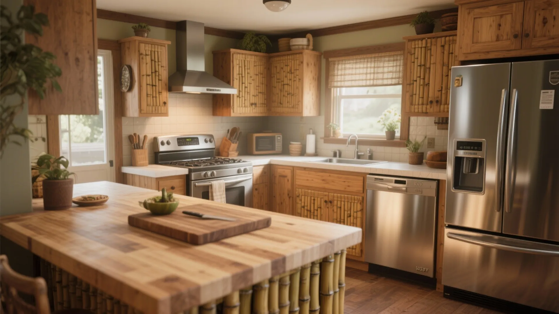 3. Butcher Block for Warmth