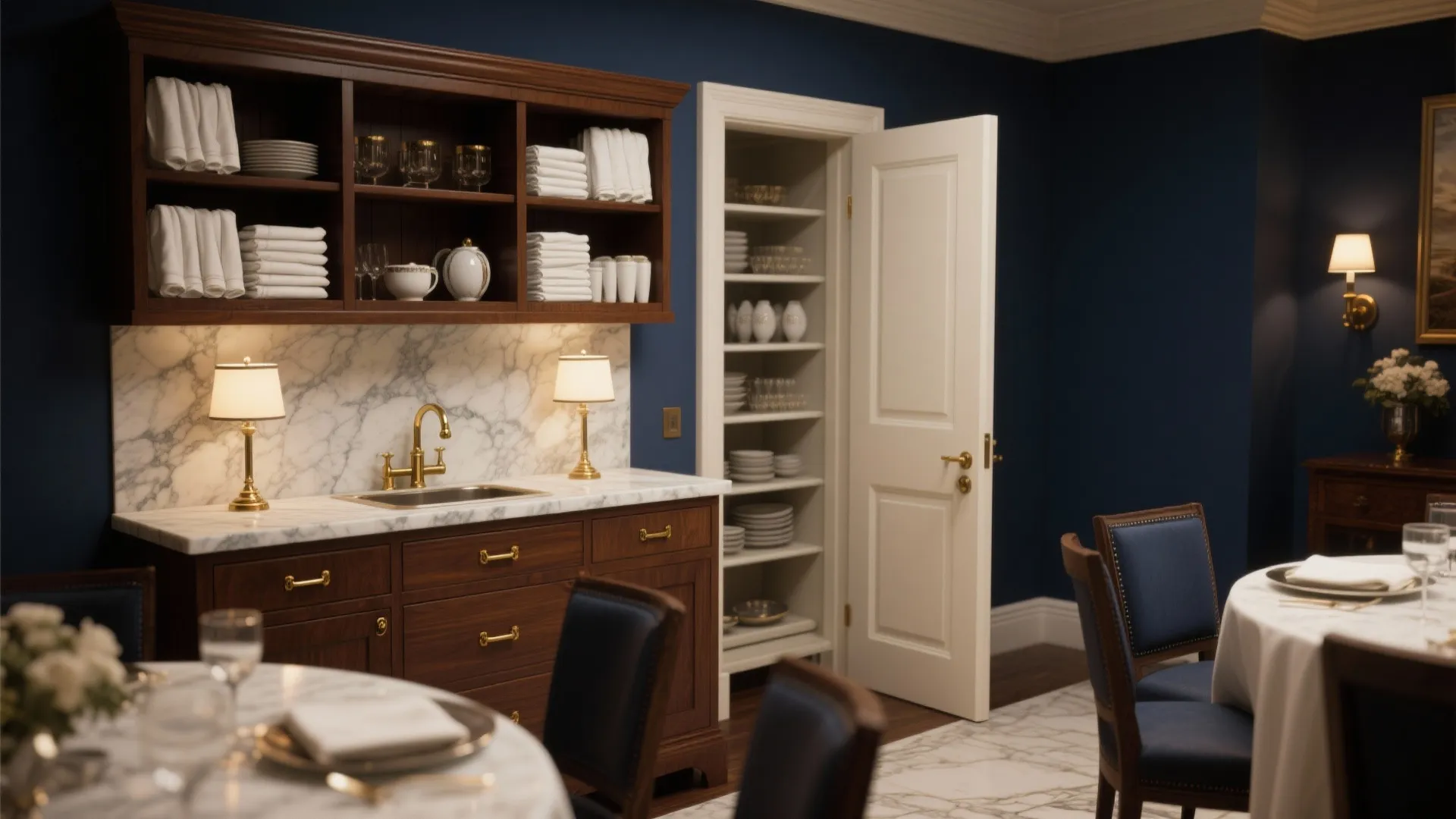 3. Built-in Sideboard or Butlery Zone for Service Flow