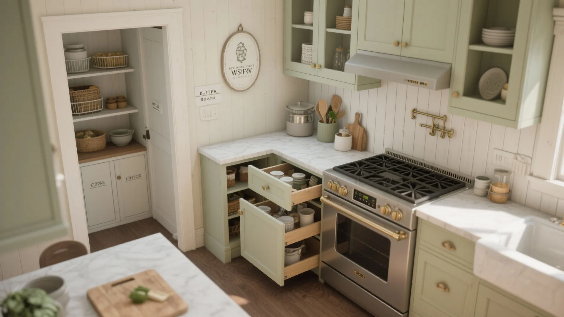 5. Beadboard, Butler’s Pantry & Smart Storage