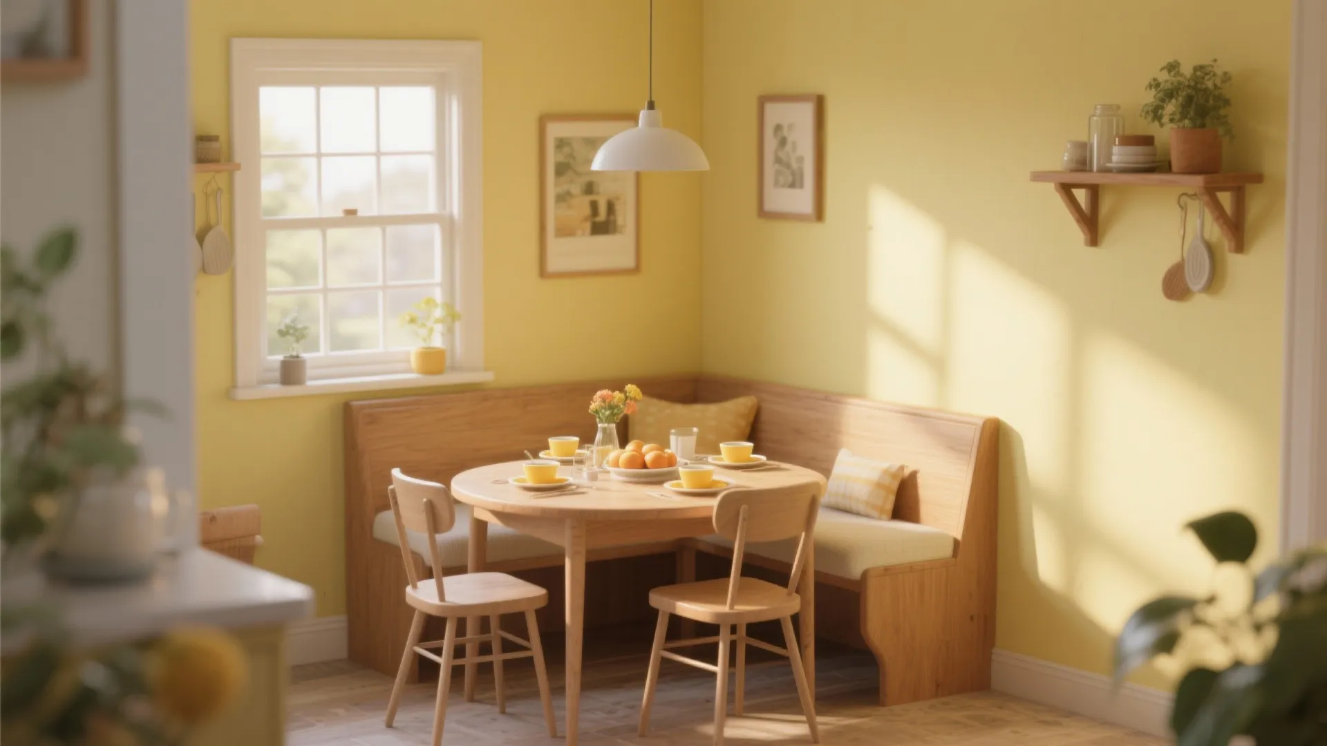 4. Sunny Butter Yellow to Energize Small Spaces