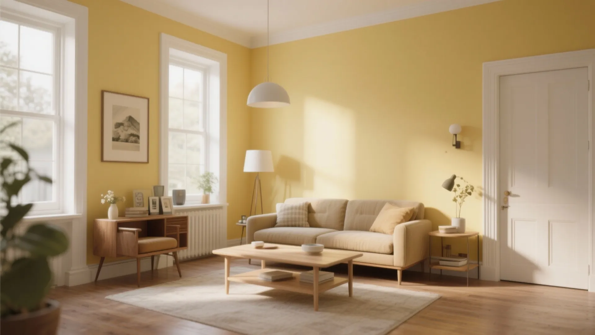 1. Soft Buttercream Walls