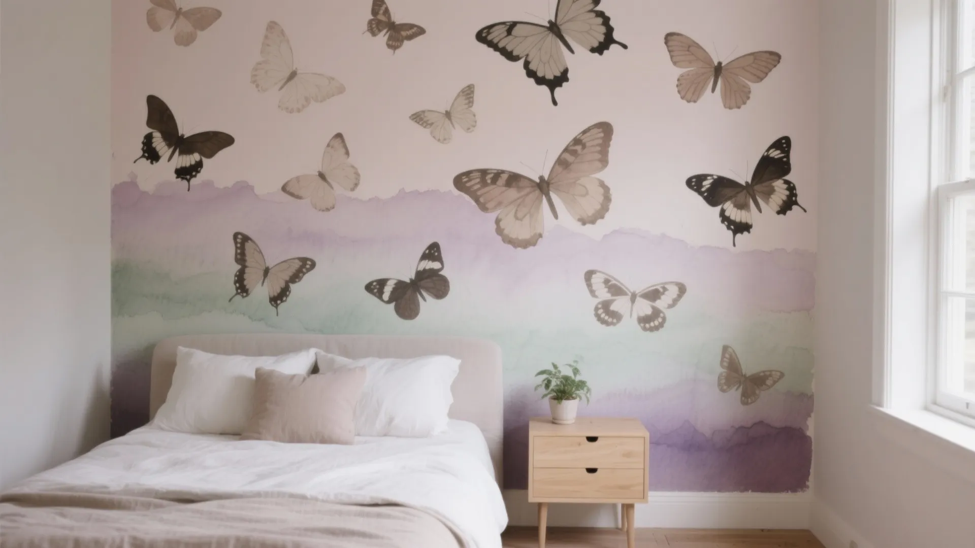 5 Butterfly Wall Designs for a Bedroom