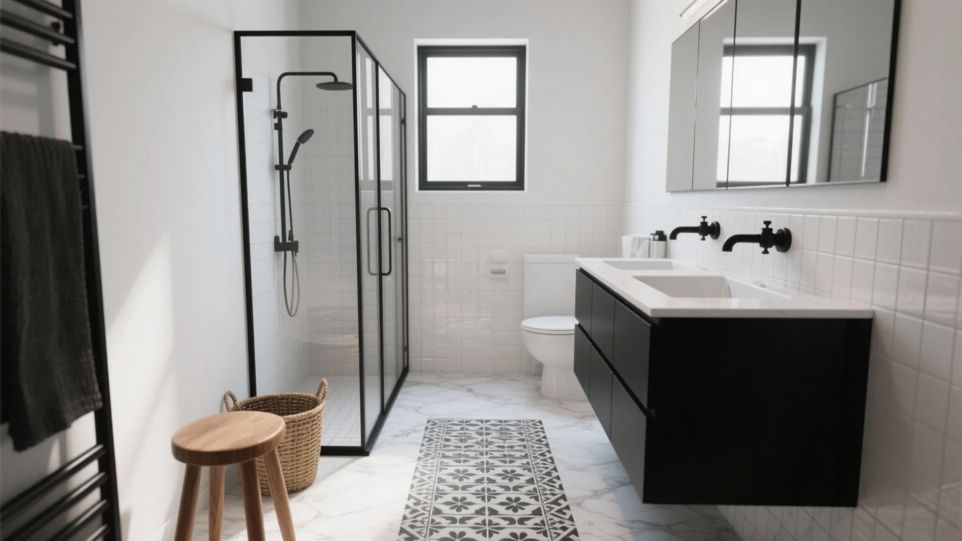 10 Black and White Bathroom Decorations Ideas: Practical, stylish black and white bathroom decorations — five real-world inspirations from a designer with 10+ years' experience