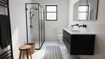 10 Black and White Bathroom Decorations Ideas