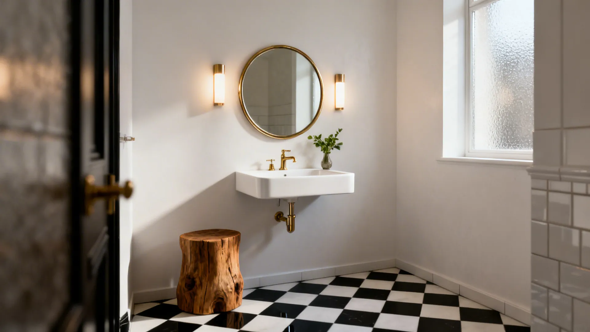 5 Bold White and Black Tile Bathroom Ideas