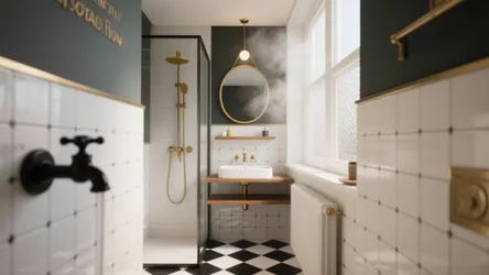 Black & White Bathroom Tiles: 5 Small-Space Ideas