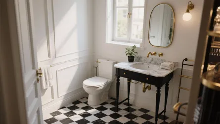 5 Black & White Bathroom Tile Ideas