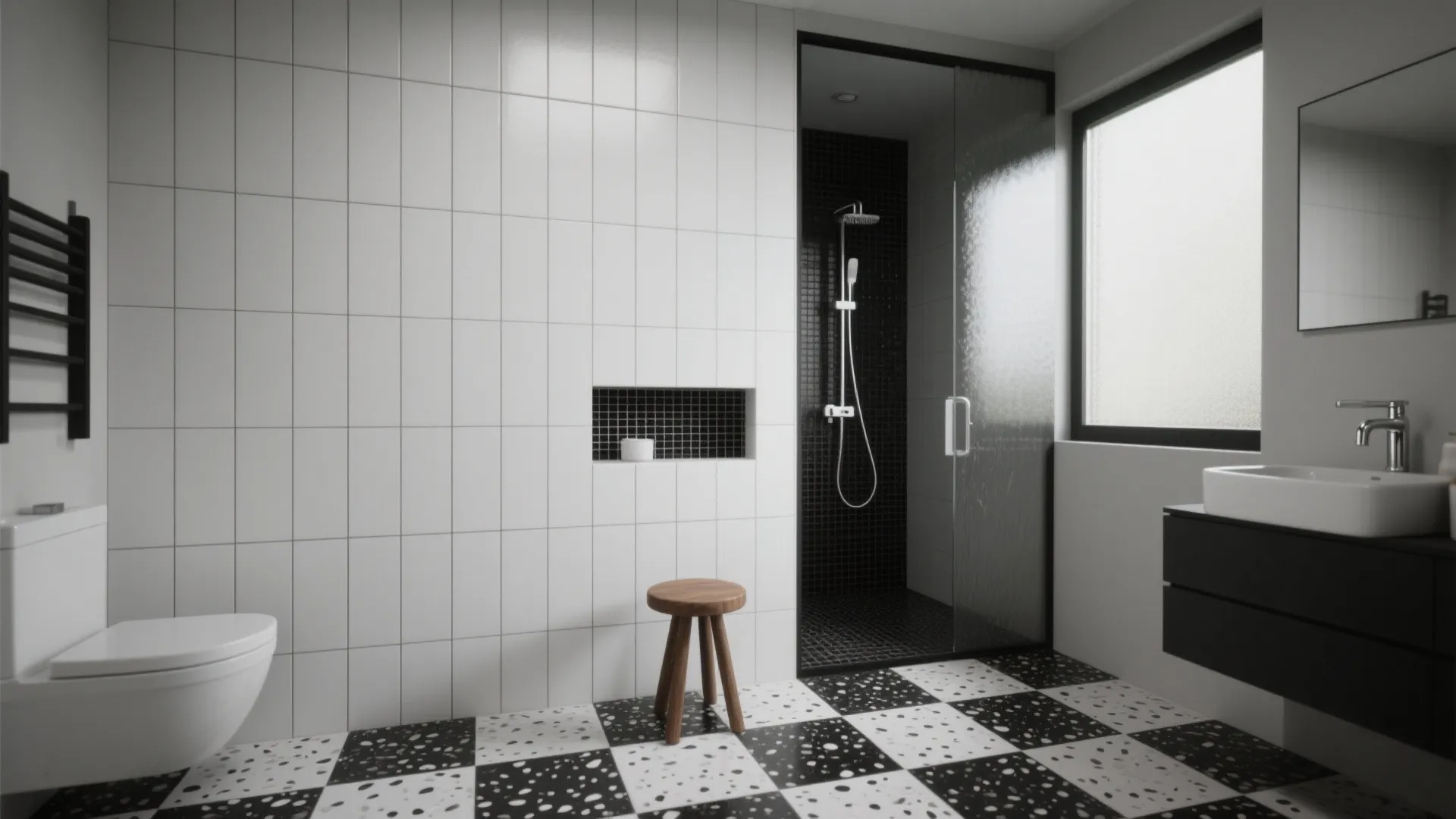 5 black and white bathroom tiles design ideas: Small space, big impact: My 5 go-to black and white bathroom tile strategies that balance style, function, and budget