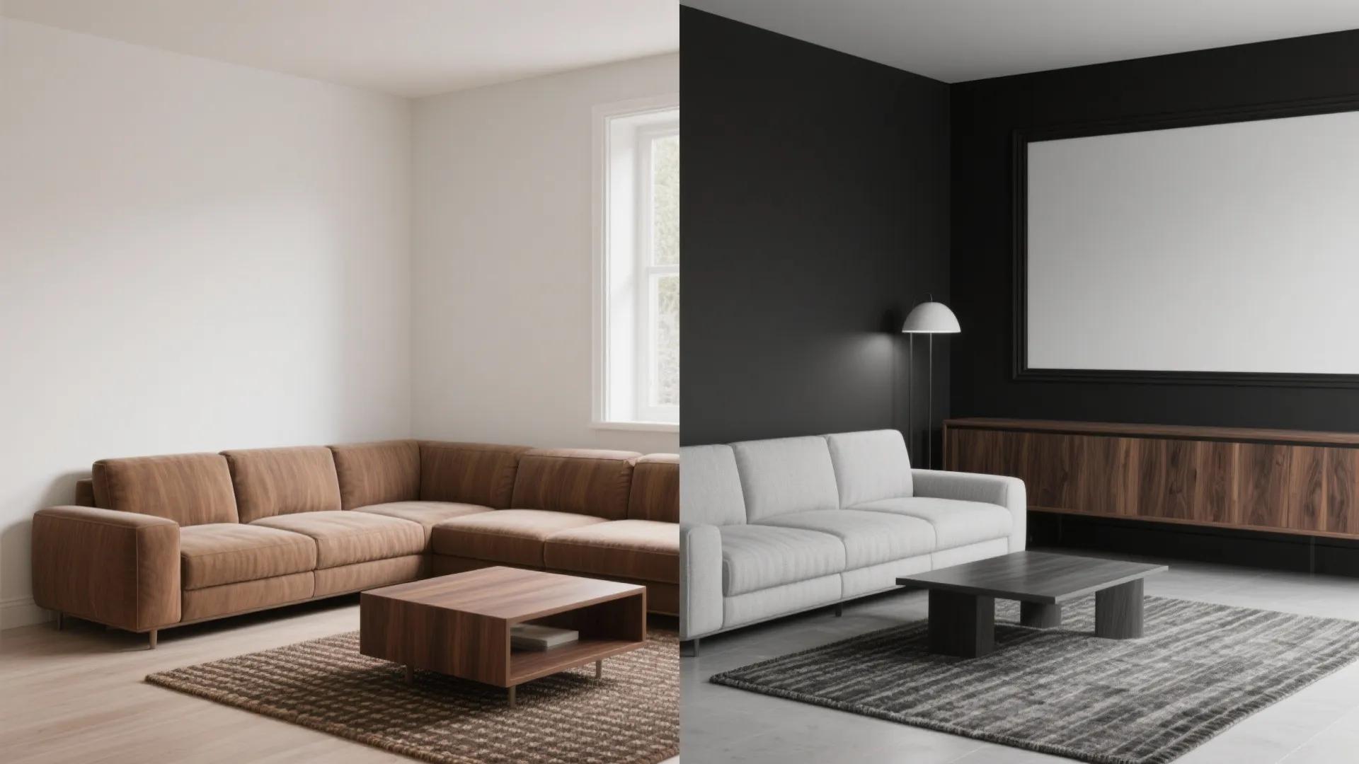 High-Contrast Black & White with Wood