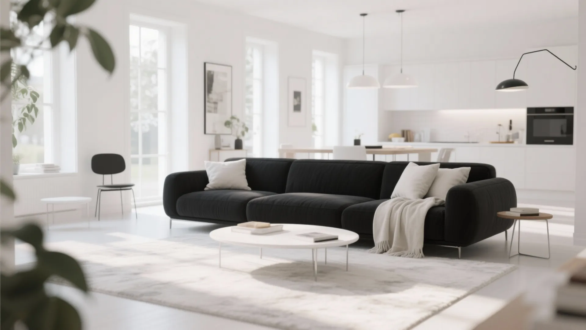 6. Black Sofa as a Statement