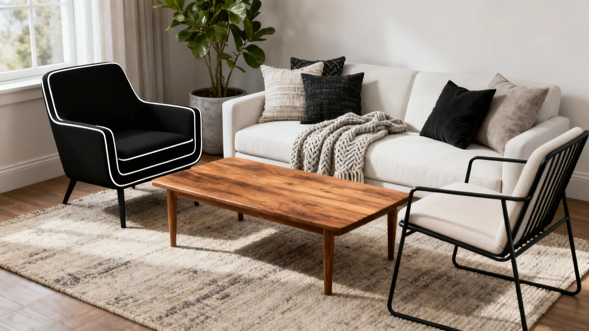 5 Black and White Chair Ideas for Living Rooms