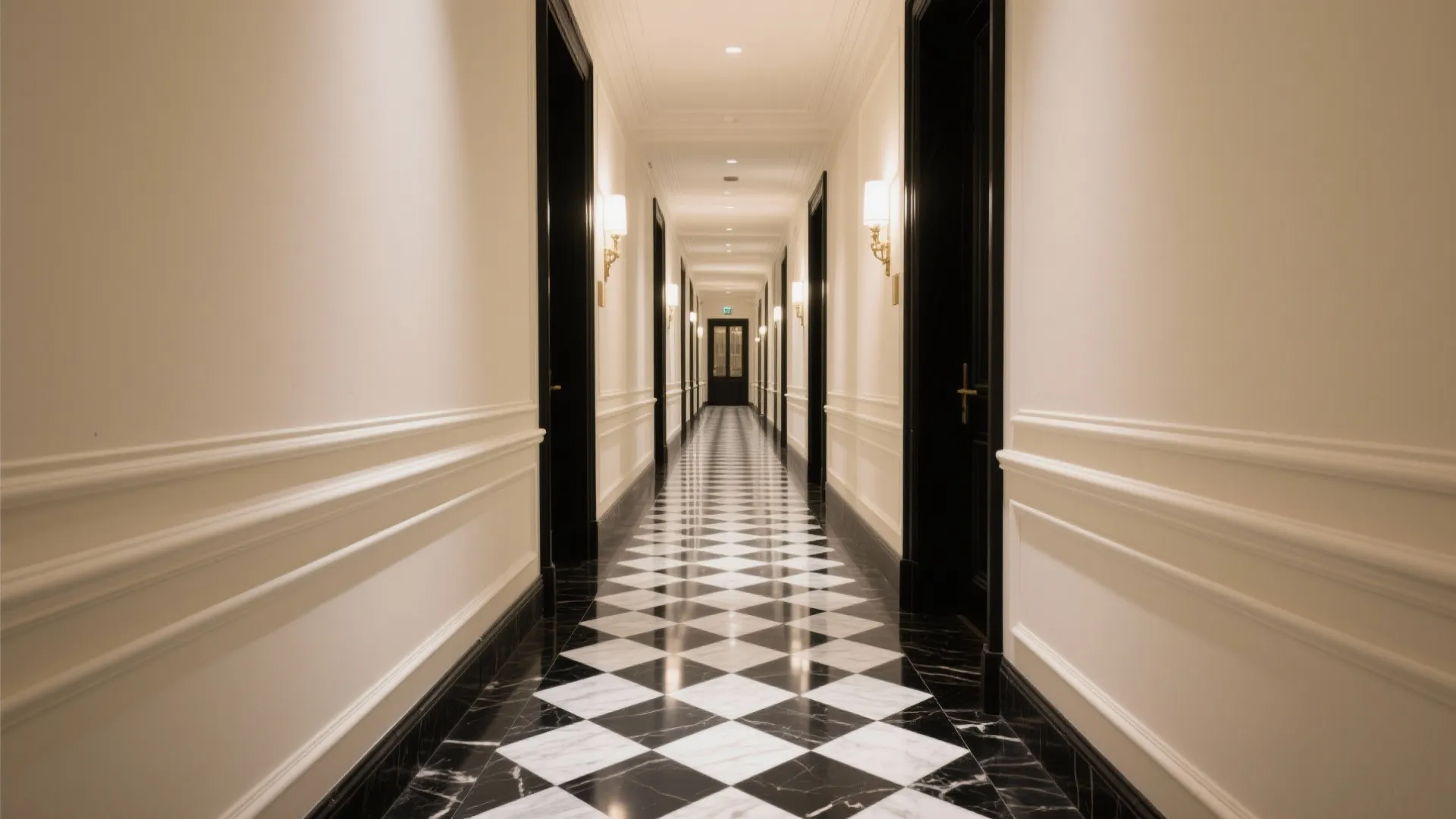 2) Classic black-and-white checkerboard