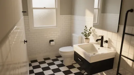 5 Black & White Tile Bathroom Ideas