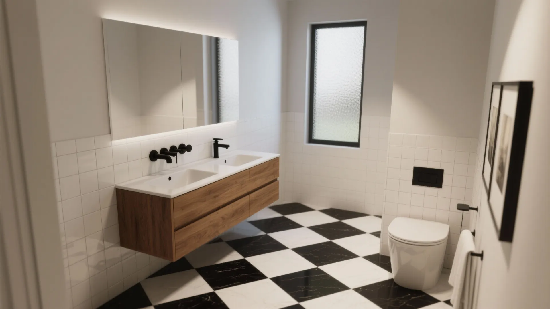 5 Black & White Tile Bathroom Floor Ideas: Creative small-space solutions and layouts for black and white tile bathroom floors from a seasoned designer