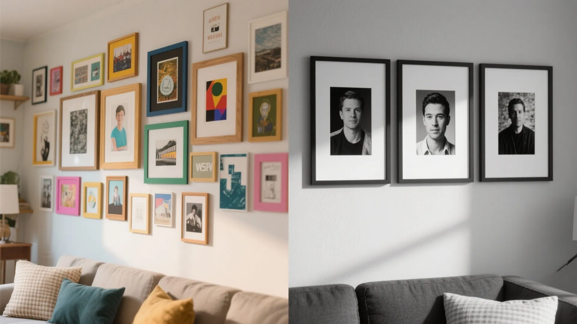 4) Black-and-white continuity with splash accents