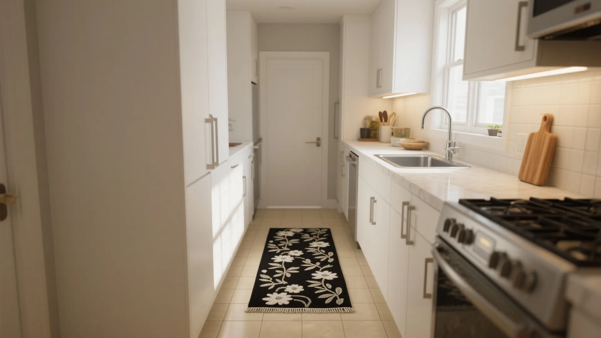 Best Small Black and White Floral Kitchen Rugs on Amazon