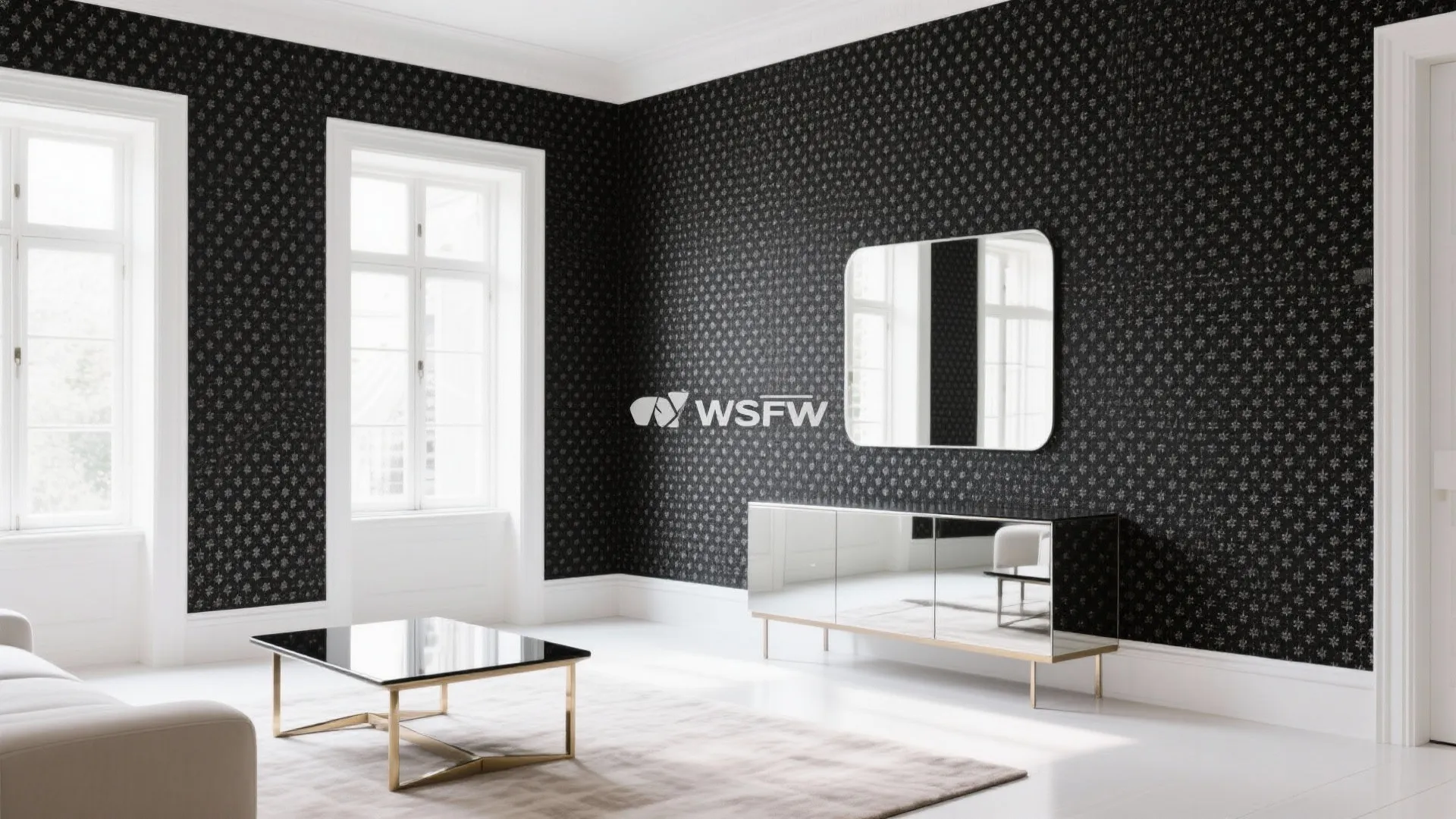 Black-and-White Contrast with High-Gloss Details