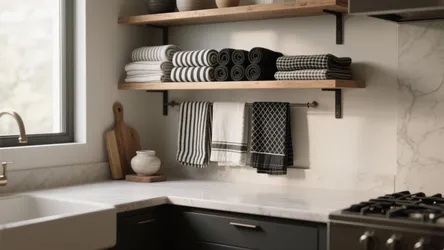 5 Black and White Kitchen Towel Ideas