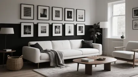 5 Black and White Living Room Wall Ideas