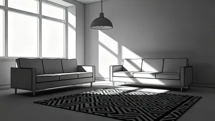 5 Black & White Living Room Clip Art Ideas