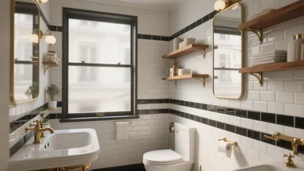 5 Black & White Subway Tile Bathroom Ideas