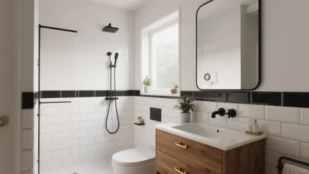 5 Black & White Subway Tile Bathroom Ideas
