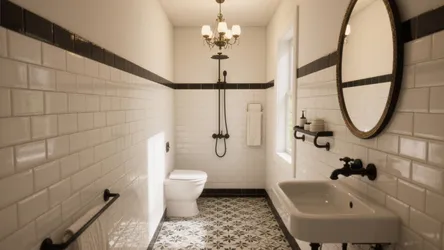 5 Bold Ideas for Black & White Subway Tile Bathrooms