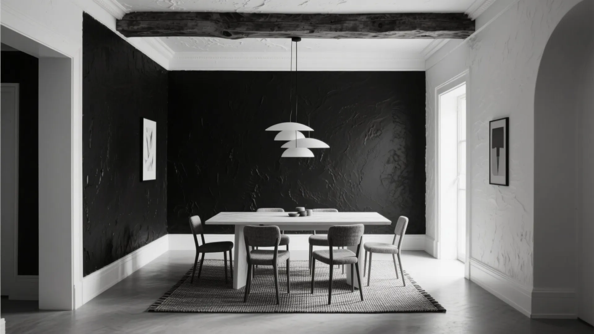 4. High-Contrast Black and White with Texture