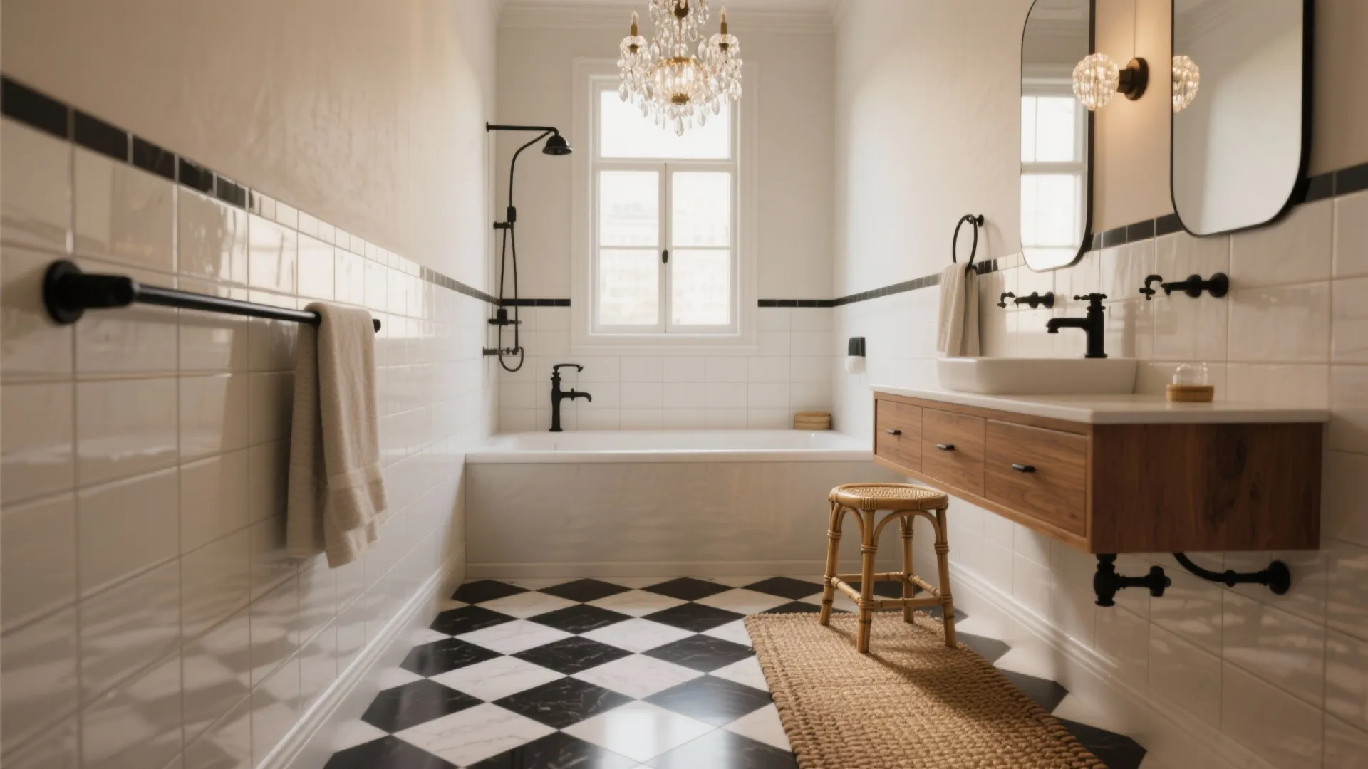 5 Bold Ideas for Bathrooms with Black and White Tile Floors: Creative small-space strategies and styling tips for black-and-white tiled bathrooms from a veteran interior designer