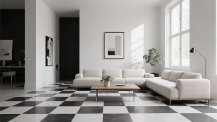 5 Black and White Tiles Design Ideas for Living Room
