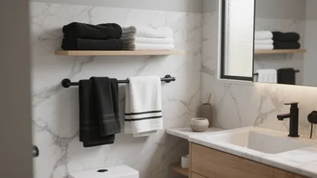 5 Black and White Bathroom Towel Ideas