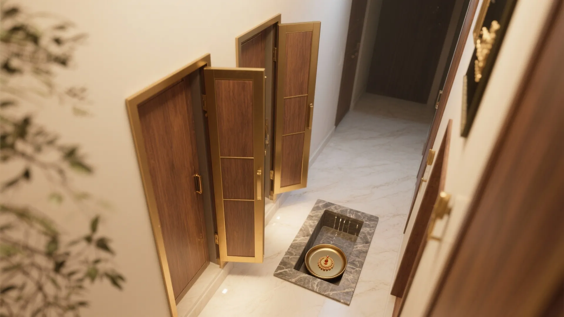 Idea 3: Sliding-Front Pooja Cabinet