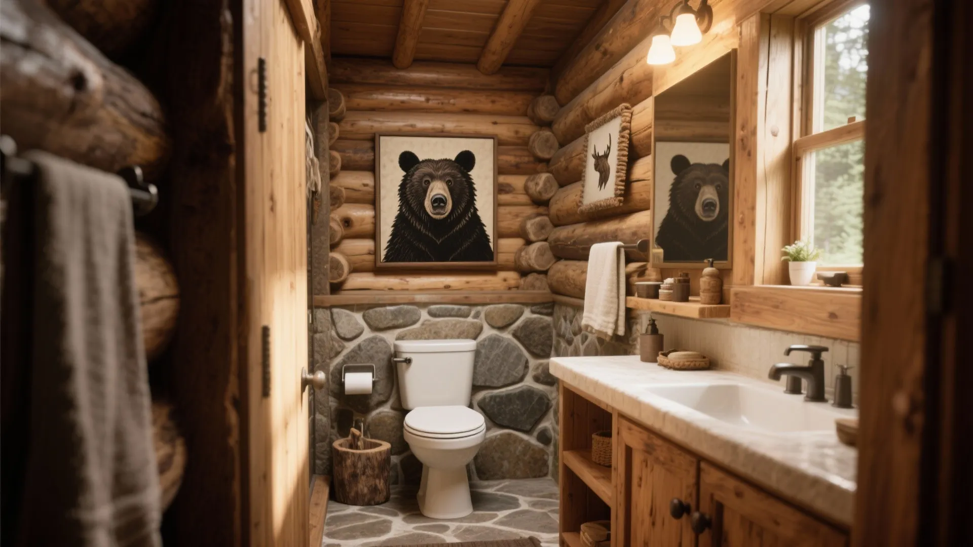 5 Black Bear Bathroom Decor Ideas: Cozy, Rustic & Surprisingly Stylish Small Bathroom Design Tips